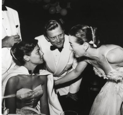 KIRK DOUGLAS AND PIER ANGELIWITH JOAN CRAWFORDPHOTO: NATE CUTLER/GLOBE PHOTOS INC
